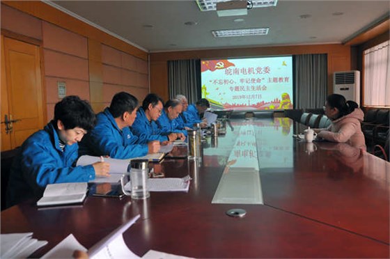 皖南電機(jī)黨委召開(kāi)對(duì)照黨章黨規(guī)找差距專題會(huì)議