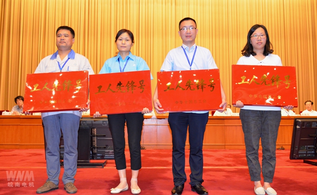 皖南電機魯雪紅上臺領獎 皖南電機魯雪紅上臺領獎